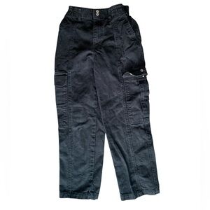 Vans Black Cargo Elastic Waist Baggy Denim Jeans, Women’s XS